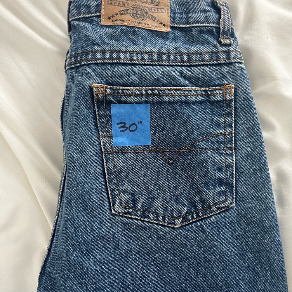 Vintage Blue Straight Leg Jeans with Classic Denim Style